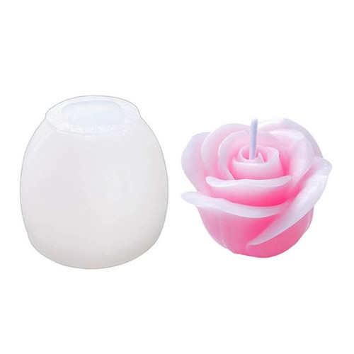 Reusable Silicone Mold 3D Rose Flower Candle Epoxy Resin Mould Casting Tool for DIY Handmade Craft Reusable Epoxy Resin Silicone Mould for Scented Candle Making