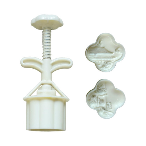 Palaces Flower Shape Moon Cake Mold MidAutumn Festival Mooncake Makers Cookie Stamps Hand Pressure Mooncake Baking Tool Plastic Cookie Stamps And Cutters Press For Baking Wedding
