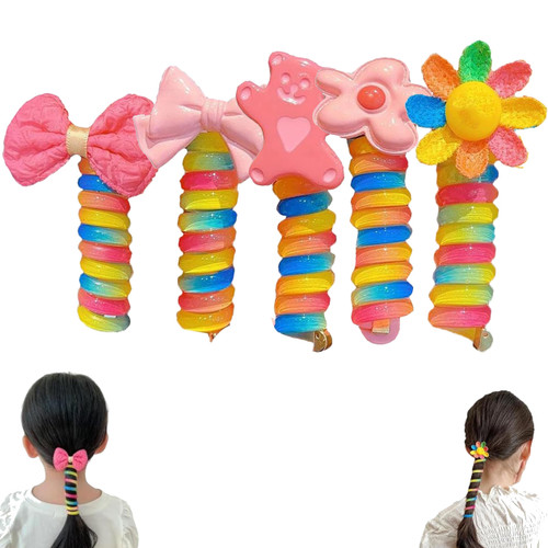 5PC Colorful Telephone Wire Hair Bands for Kids, Braided Telephone Wire Hair Bands, Spiral Hair Ties Phone Cord for Women Girl (5 style) 5PC Colorful Telephone Wire Hair Bands for Kids, Braided Telephone Wire Hair Bands, Spiral Hair Ties Phone Cord for Women Girl (5 style)
