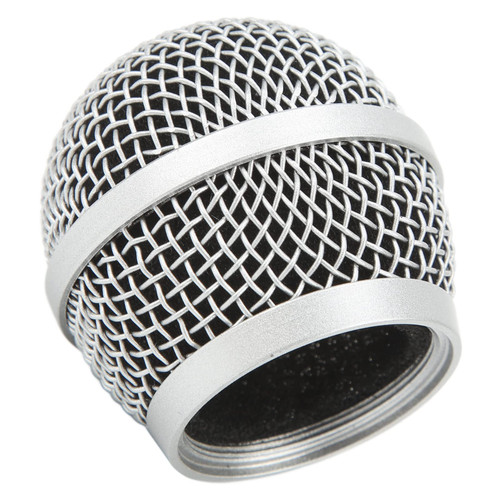 Microphone Ball Head Mesh Grill, Stainless Steel Mic Ball Head Cover for Shure PG48 PG58 PGX2 BLX288 PG24, Replacement Microphone Grille with Inner Foam Filter