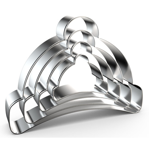 Winter Hat Cookie Cutter Set for Baking, 5/4/3/2 inch, 4 Piece, Stainless Steel