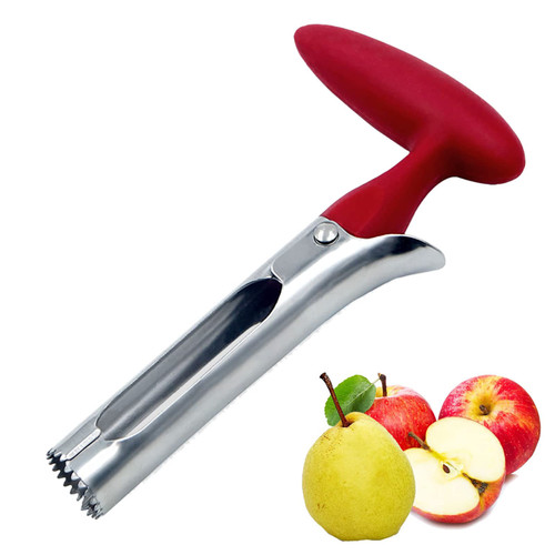 ResArea Fruit Corer Easy Kitchen Tool Stainless Steel Sturdy Apple Corer Serrated Blade Core Remover Tool for Home