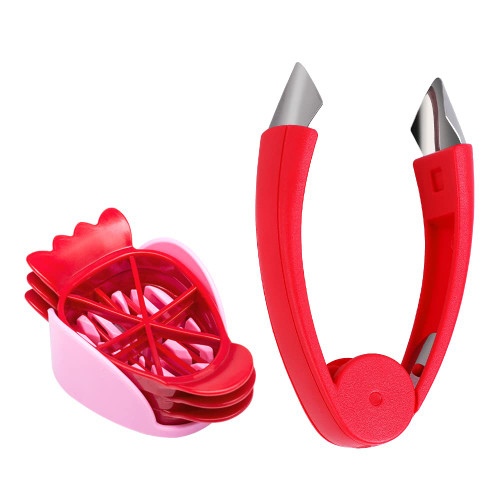 Strawberry stem remover Slicer Set Kitchen Accessories Potatoes Pineapples Carrots Tomato Corer Gadgets Kitchen Tool Mini Slicer Cut Stainless Steel Blade Craft Fruit Tools