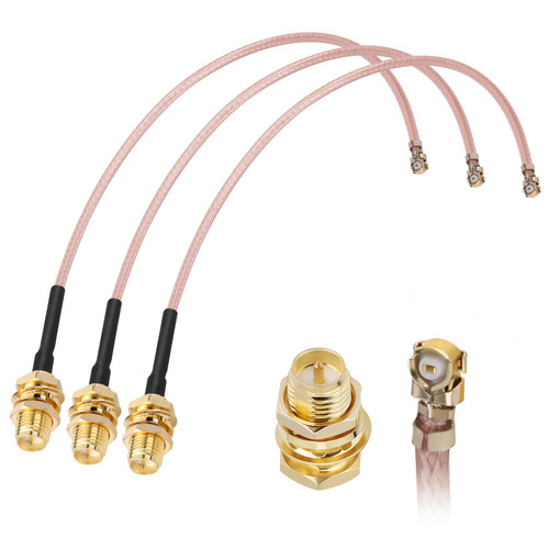 BLTIATLE RP-SMA to IPX Coax Cable 12inch 3Pack RP-SMA Female Bulkhead Mount RG178 WiFi Antenna Adapter Coaxial Pigtail Cable for WiFi Router Gateway Wireless Mini PCI Express PCIE Network Card Adapter