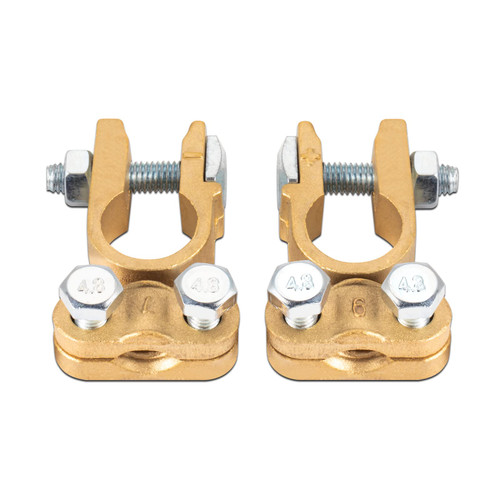 CZC AUTO Battery Terminals Connectors Clamps, Brass Positive & Negative Top Post Battery Terminal Protector Set for Marine Car Boat Camper Truck Vehicle, 1 Pair CZC AUTO Battery Terminals Connectors Clamps, Brass Positive & Negative Top Post Battery Terminal Protector Set for Marine Car Boat Camper Truck Vehicle, 1 Pair