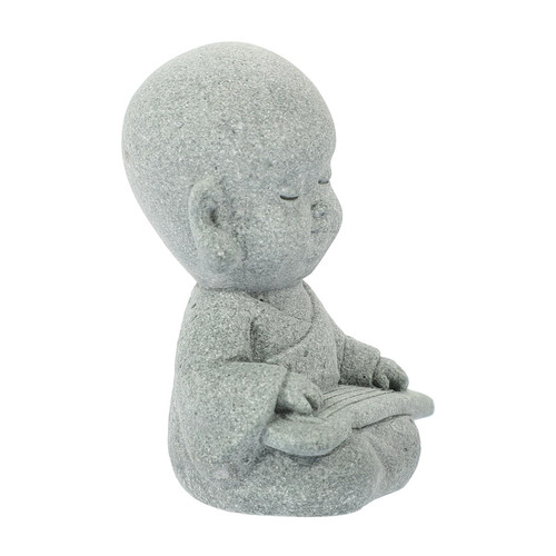 HOMSFOU Fish Tank Decoration Monk Decor Cute Buddha Statue Monk Figure Fengshui Maitreya Miniature Monks Figurines Buddha Decor Car Gadgets Monk Figurine Sandstone Delicate Zen Garden Baby