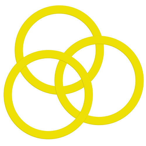 3pcs Canister Flush Valve Seal Parts for Kohler, Silicone Upgraded Flush Valve Seal Kit Leak-Proof Toilet Tank Gasket Replacement Compatible with Kohler K-GP1059291 (Yellow)