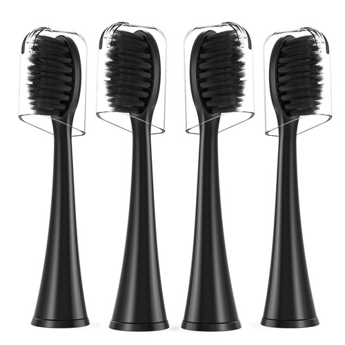 Toothbrush Replacement Heads for Burst Sonic Electric Toothbrush - Soft Bristles Brush Heads for Deep Cleaning and Teeth Whitening, Black Toothbrush Replacement Heads for Burst Sonic Electric Toothbrush - Soft Bristles Brush Heads for Deep Cleaning and Teeth Whitening, Black
