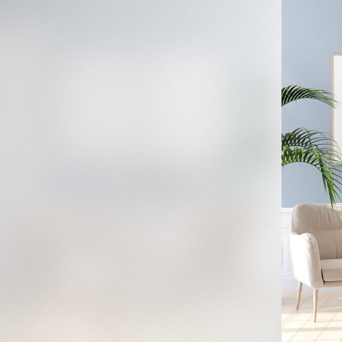 DOWELL Privacy Window Film, Frosted Glass Window Film for Bathroom, Static Cling Non Adhesive Window Clings, Opaque Door Shower Covering, UV Blocking Window Sticker for Home Office, 17.5 x 78.7 inches