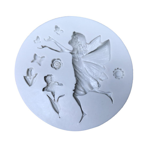 Butterflies Girl Shape Chocolate Fondant Cake Candy Soap Silicone Moulds DIY Baking Decorating Tools For Dessert Cake Chocolate Cake Fondant Mold