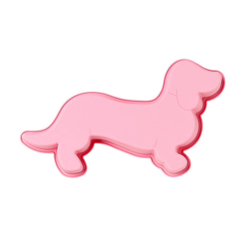 Silicone Molds,Candy Molds,Durable Baking Molds,for Creative Dog Shape Fondant Cake Silicone Mold Pastries Chocolate Mould Candy Soap Mold DIY Baking Tool(Pink)