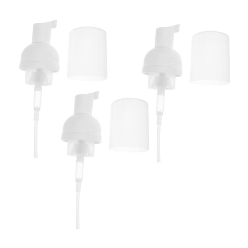 Healeved Hand Soap Dispenser 3pcs Foam Pump Head Pump Bottle Dispenser Foaming Pump Replacement Lotion Bottle Pump White Body Wash Soap Dispenser Pp Foaming Hand Soap Dispenser