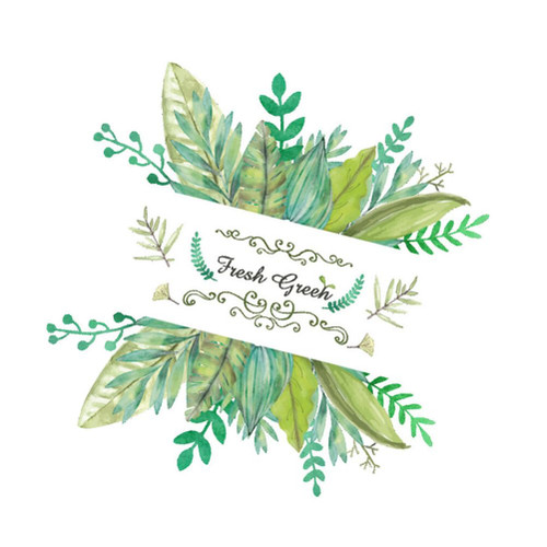 DOITOOL Home Decoration Green Leaves Decor Removable Stickers Appliques Embellishments Home Sticker Wall Paper Living Room Sticker Wall Sticker Decor Wallpaper Wall Stickers Television