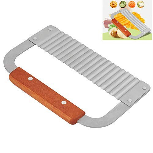 Stainless Steel Wavy Soap Cutter Hardwood Handle Crinkle Cutter Wax Potato Vegetable Salad Cutting Tool French Fry Slicer Wavy Slicer Tool Stainless Steel Wavy Soap Cutter Hardwood Handle Crinkle Cutter Wax Potato Vegetable Salad Cutting Tool French Fry Slicer Wavy Slicer Tool