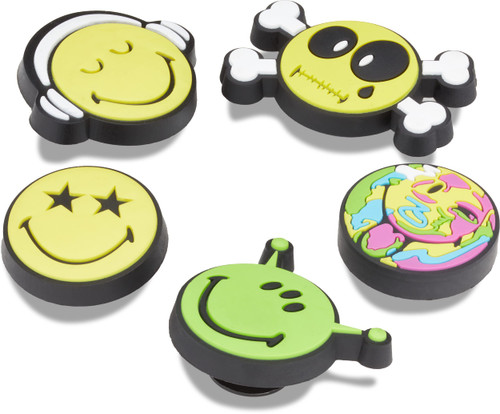 Crocs unisex adult Jibbitz Icon Pack | Jibbitz for Crocs Shoe Charms, Smiley, Small US