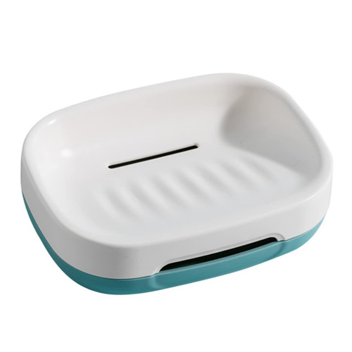 Cabilock soap case Holder Container soap Dish with lid soap Tray Shower soap Holder Bathroom soap Dish Waterfall Plastic Trays Drain Soap Rack Travel Protection Disk Sponge