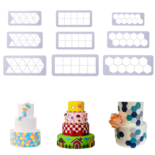 9 Pieces Cake Mold Cookie Fondant Cutters,Border Decorating Tool Cake Mold Cookie Cutter Cake Fondant Cutter for Geometric Biscuit Cutters for Birthday Cake Cupcake Decorating 9 Pieces Cake Mold Cookie Fondant Cutters,Border Decorating Tool Cake Mold Cookie Cutter Cake Fondant Cutter for Geometric Biscuit Cutters for Birthday Cake Cupcake Decorating