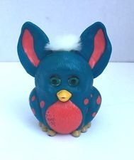FURBY Burger King 2005 Furby blue with red Belly and white Hair