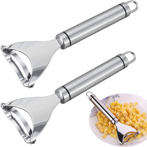 Stainless Steel Corn Peeler, Magic Corn Cob Stripper Tool - Corn Peeler for Corn On The Cob, Removes Kernels From Corn Cobs In Seconds, Kitchen Gadget (Set of 2)