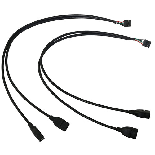 Longdex USB Header to USB Cable 2PCS 50cm 10Pin Motherboard Female Header to Dual USB 2.0 Adapter Cable