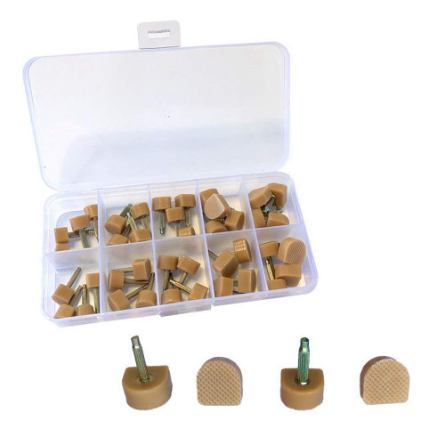 High Heel Tips Replacement kit, Beige Taps Caps Replacement Replacement, U-Shape Dowels 20 Pairs Nail Pin 2.5mm 3.0mm with Size 8 * 8mm 9 * 9mm 10 * 10mm 11 * 11mm 12 * 12mm