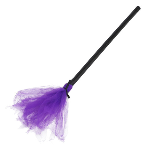BESTOYARD Dismantling The Witch's Broom Witch hat Cute Broom Stick Plastic Witch Broom Cosplay Broom Prop Halloween Broom Prop Kids Witch Broomstick Child Mini Purple Decorations Mesh