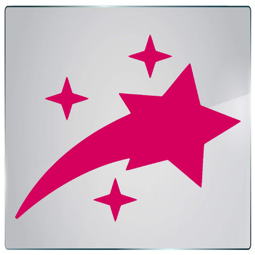 DecalDoggy - Shooting Star Vinyl Decal Car/Wall - Hot Pink