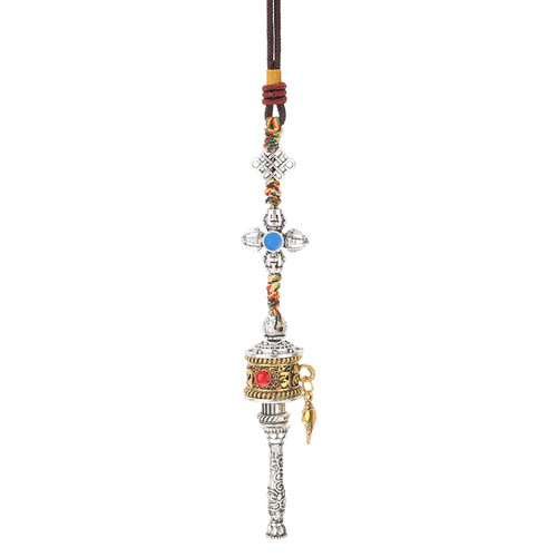 Buddhist Om Mani Padme Hum Prayer Wheel Pendant Tibetan Buddhism Meditation Keychain Feng Shui Good Luck Protection Amulet for Home Car Style 1 Buddhist Om Mani Padme Hum Prayer Wheel Pendant Tibetan Buddhism Meditation Keychain Feng Shui Good Luck Protection Amulet for Home Car Style 1
