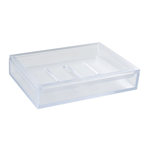 Zerodeko 1pc soap Dispenser Dish soap case soap Holder Wall soap Storage Bathroom soap Drainer soap draining Dish Double Layer Holder Clear Stand 2 Tier Serving Tray Soap Dish Holder Grid