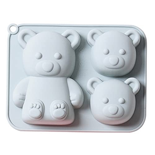 3D Cake Decor Pastry Baking Mold Cute Bear-shaped Silicone Mold DIY Handmade Soap Mold for Making Fondant Chocolate candle molds for candle making 3d food