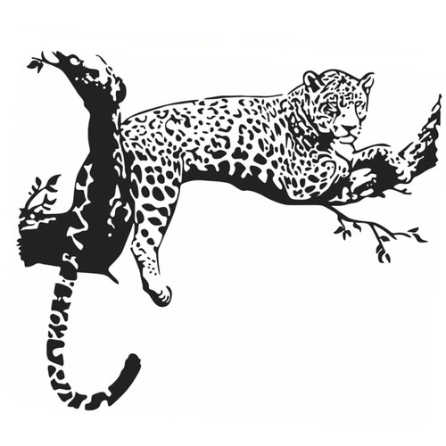 DOITOOL Removable Wall Decals Bedroom Wall Decors Animal Wall Decor Stickers for Bedroom Wall Art Decals Decorative Stickers Leopard