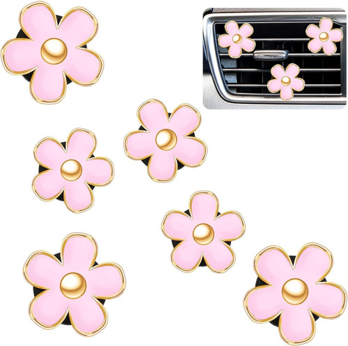 6 Pieces Daisy Car Decoration Flower Air Vent Clip Air Conditioning Outlet Air Freshener Clip Car Interior Decor Charm Colorful Car Interior Accessories for Girls Women 6 Pieces Daisy Car Decoration Flower Air Vent Clip Air Conditioning Outlet Air Freshener Clip Car Interior Decor Charm Colorful Car Interior Accessories for Girls Women