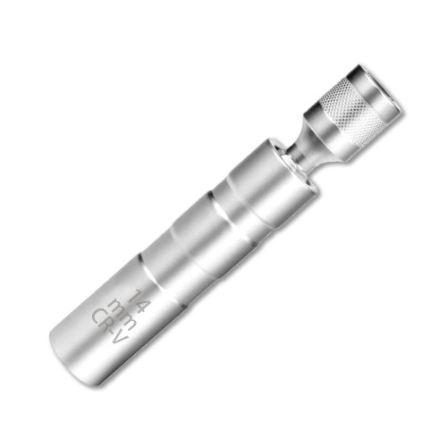 Huaione 14mm Spark Plug Socket, 360 Degree Swivel Magnetic Thin Wall Spark Plug Tool, 12 Point 3/8 Inch Drive Spark Plug Socket Removal Tool Set