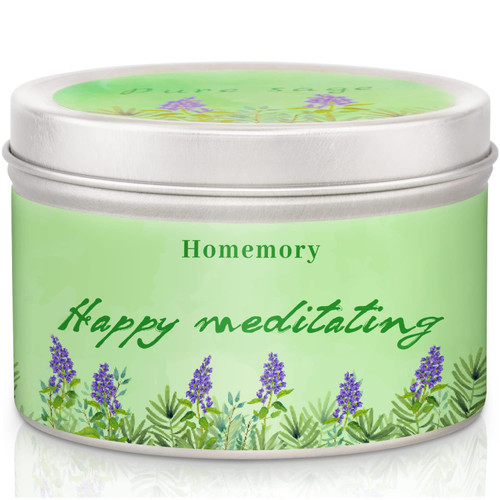 Candles for Home Scented, Sage Candles for Cleansing House, Natural Non-Toxic Soy Candles with Essential Oils, Aromatherapy Candle, Tin Candle for Meditation, Purification and Chakra Healing, 6oz Candles for Home Scented, Sage Candles for Cleansing House, Natural Non-Toxic Soy Candles with Essential Oils, Aromatherapy Candle, Tin Candle for Meditation, Purification and Chakra Healing, 6oz