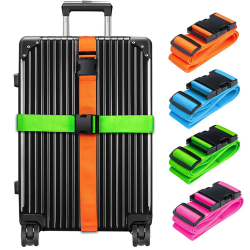 Collwait Luggage Straps for Suitcases TSA Approved, Travel Belt Suitcase Belt, Suitcase Straps TSA Approved, Luggage Belt Strap TSA Approved, Travel Straps for Luggage, Luggage Band Bag Straps 4 Pack