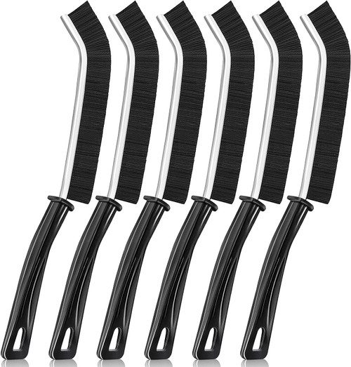 6 Pcs Crevice Cleaning Brush, 2023 New Multifunctional Gap Cleaning Brush Tool, Bathroom Gap Brush, Grout Cleaner Brush Hard Bristle Crevice Cleaning Brush