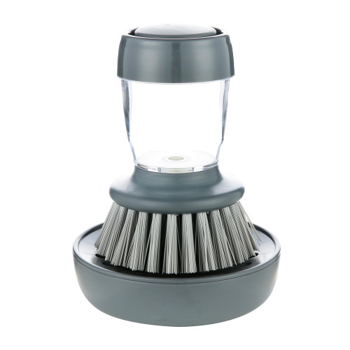 JIASHU Soap Dispensing Dish Brush Storage, Kitchen Brush with Holder for Pot Pan Sink Cleaning, Dish Scrubber with Holder Set