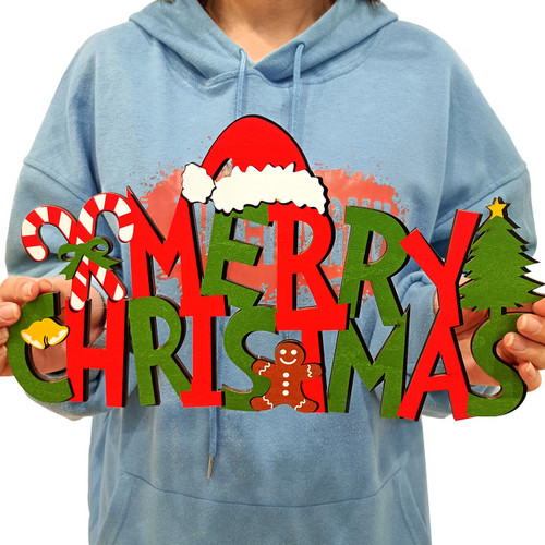 Merry Christmas Wooden Sign Gingerbread Christmas Door Hanging Signs for Front Door Wall Decor Holiday Home Decor Christmas Party Supplies Indoor Outdoor