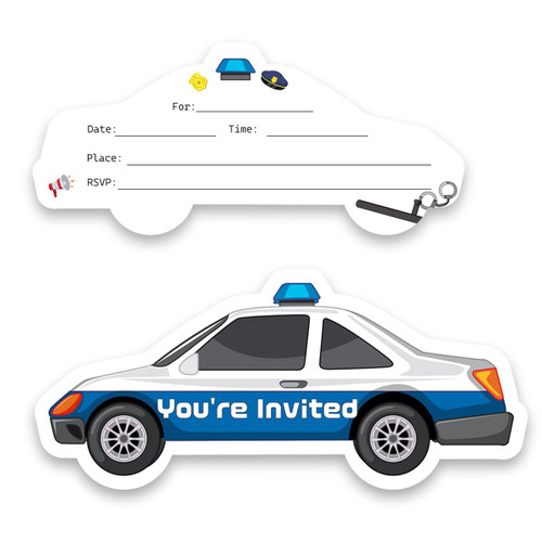 Police Birthday Party Cop Car Shaped Invite Fill In Invitations Baby Shower or Boy Kids Birthday Party Invite Cards with Envelopes (Set of 20) Police Birthday Party Cop Car Shaped Invite Fill In Invitations Baby Shower or Boy Kids Birthday Party Invite Cards with Envelopes (Set of 20)