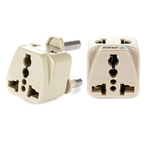 OREI USA to South Africa, Botswana, Namibia & More (Type M) Travel Adapter Plug - 2 in 1 - CE Certified - RoHS Compliant - 2 Pack - White Color (DB-10L-2PK)