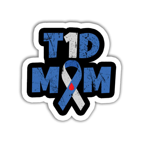 3 Pcs - T1D Mom Type 1 Diabetes Awareness Sticker - Gifts Decoration Auto Tablet Laptop Wall Window Bumper Water Bottle Tumbler Helmet Car Trucks Vans 3x4 inch