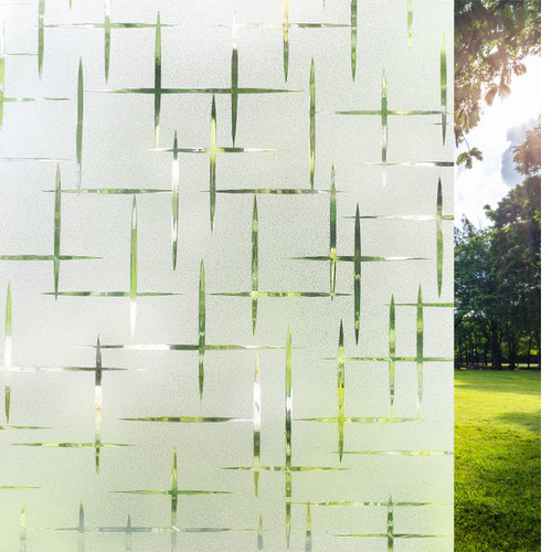 rabbitgoo Window Privacy Film, Frosted Glass Film for Doors, Non-Adhesive Window Cling, Static Cling Frosting Decorative Window Sticker for Home Office UV Protection, Cross Pattern 11.8 x 78.7 inches rabbitgoo Window Privacy Film, Frosted Glass Film for Doors, Non-Adhesive Window Cling, Static Cling Frosting Decorative Window Sticker for Home Office UV Protection, Cross Pattern 11.8 x 78.7 inches