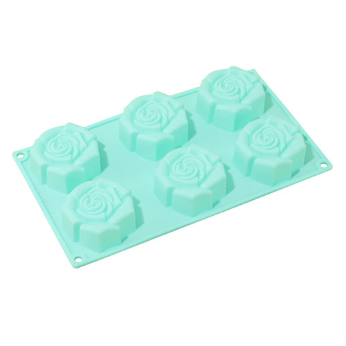 Leimezsty 6 Cavities Silicone Cake Mold For Chocolate Mousse Puddings Pastries Ice Cream Dessert Bread Bakeware Pan Tools Cake Molds For Baking