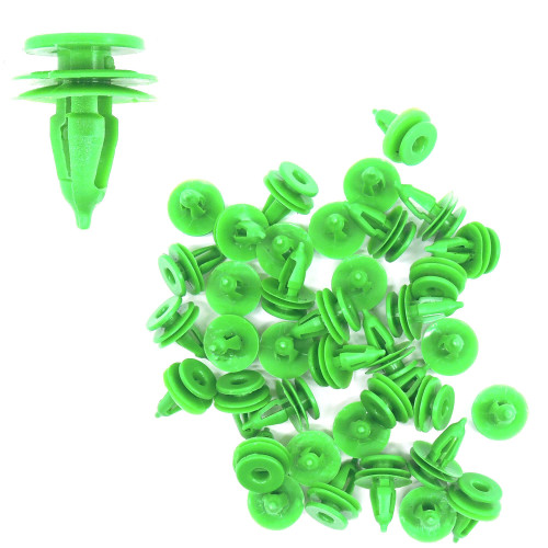 HiSport Door Panel Clips, 8mm Retainer Clip Plastic Fastener Clips for Vehicle Compatible with Jeep Grand Cherokee, Chrysler, Dodge, 6503204, 100PCS