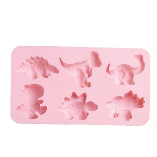 TOSSPER Silicone Moulds 6 Cavity Dinosaur Shaped Soap Mould Baking Bakeware Mold for Cake Soap Candy Chocolate Cupcake Jelly Bread Pudding Muffin