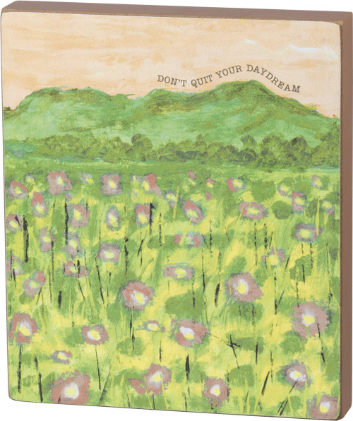Primitives by Kathy Friendship Heart Gallery Block Sign, 6" x 7", Don't Quit Your Daydream Primitives by Kathy Friendship Heart Gallery Block Sign, 6" x 7", Don't Quit Your Daydream