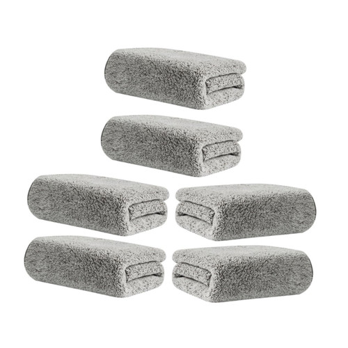 Healifty 6pcs Dish Towels Letter Hands Cloth Reusable Kitchen Towels Microfiber Kitchen Hand Towel Cloths Microfiber Dish Cloth Wiping Rags Quick Dry Fiber Wipe The Window Cloth