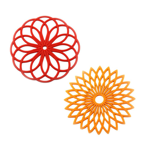 CIYODO 1 Pc Cup Coasters for Table Dish Placemat Coaster Silicone Flower Coaster Insulated Cup Mat Anti Slip Cup Coaster Glass Coasters for Drinks Silicone Coaster Non-Slip Silicone Bowl