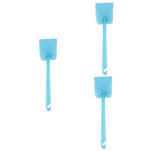 Healeved 3pcs Dishwashing Sponge Pad Cleaning Scouring Pad Sponge Brush with Handle Cleaning Sponge Pad Kichen Cleaning Sponge Cleaning Sponge Brush Sink Cleaning Brush
