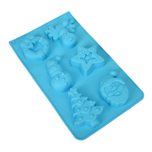 BESTOYARD 1Pc silicone mold Kitchen Utensil christmas silicone snowman silicone candy for chocolate christmas fondant molds santa claus silicone christmas cake biscuit Kitchenware Silica gel